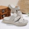 Sandali Bassi a Infradito da Donna Taglie Forti, Scarpe Casual Moda con Lavorazione Intrecciata, Sandali Bassi Estivi a Fascia Singola per Donna