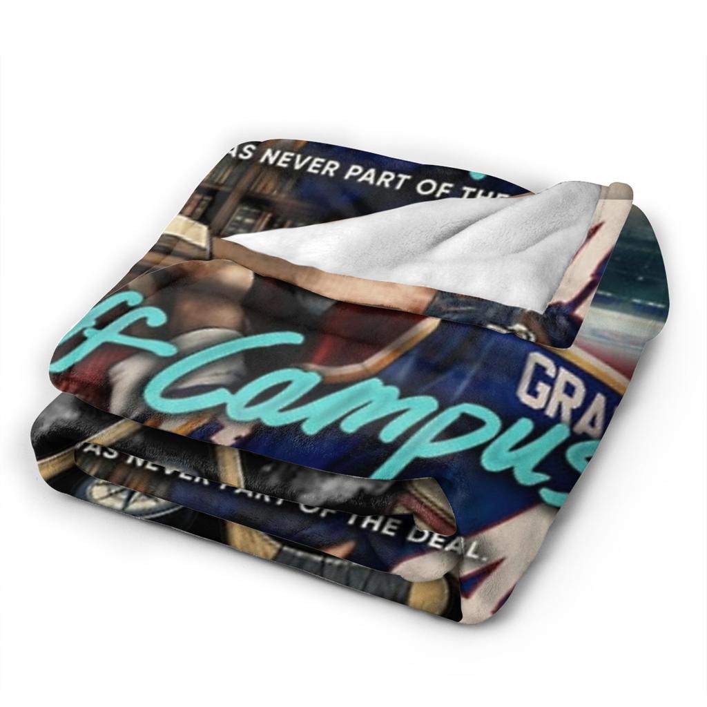 Off Campus  Hockey Romance Grahams  Flannel Throw Blankets  Blankets for Home Bedroom Ultra-Soft Bedroom Quilt,