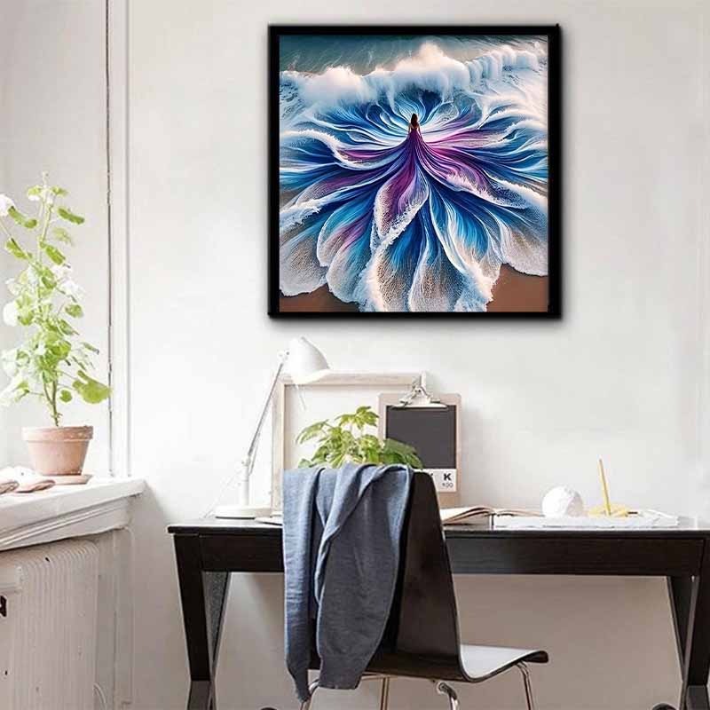 Nuovo Arrivo Pittura Diamante 5D Fai da Te Cerchio Completo "Gonna Marina" Ricamo Punto Croce Decorazione Casa Regalo
