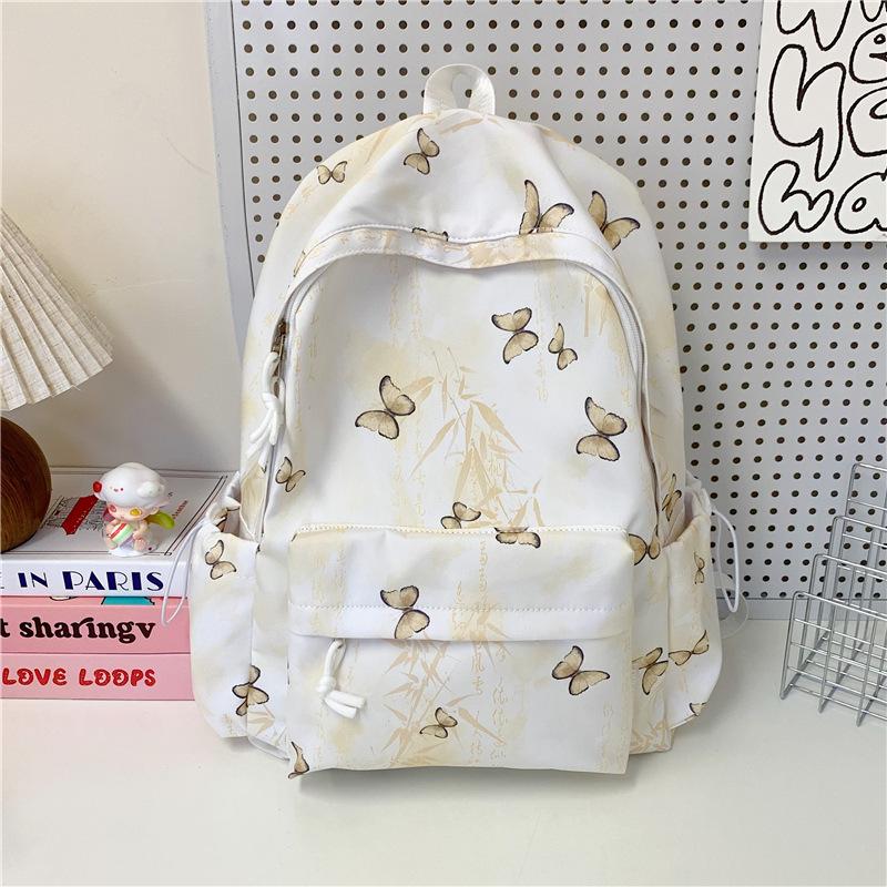 Butterfly Printed Backpack for Women, New Travel Backpack for Middle and High School Students, Schoolbag for Women