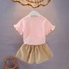 One-year-old Baby Girl Summer Clothes Children's Clothing Female 1-2--3-4 Year Old Short-sleeved Two-piece Baby Suit