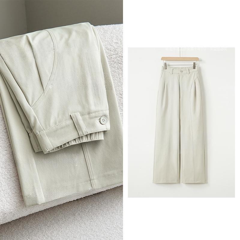 Early Autumn High-Waisted Slimming Wrinkle-Resistant Straight-Leg Pants