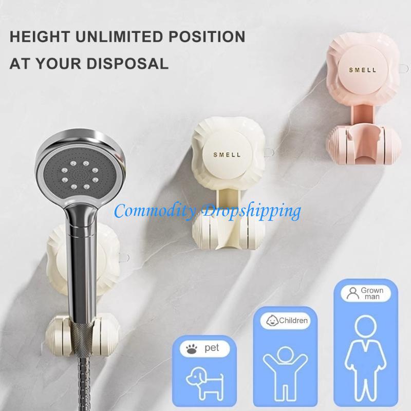 Y5JC Movable Suction Cup Shower Head Holder Protects Walls Suitable For Diverse Bathroom Designs Shower Brackets Rack