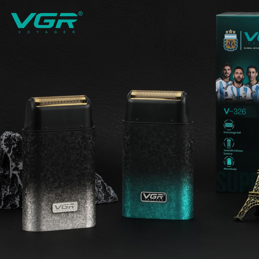 2026 VGR V-326 Reciprocating Shaver Gradient Matte Body IPX6 Waterproof Men's Shaver Convenient USB Rechargeable Home Travel Shaver Hair Removal Razor