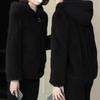 Women's Trendy Double-Sided Fleece Hooded Sweatshirt with Velvet Lining - Warm Outdoor Cardigan and Pajamas