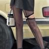 Chic Personality High Pantyhose Asymmetry Leggings Female Stockings Perspective Hollow Out Hottie Sexy Tights Girl 2026 New
