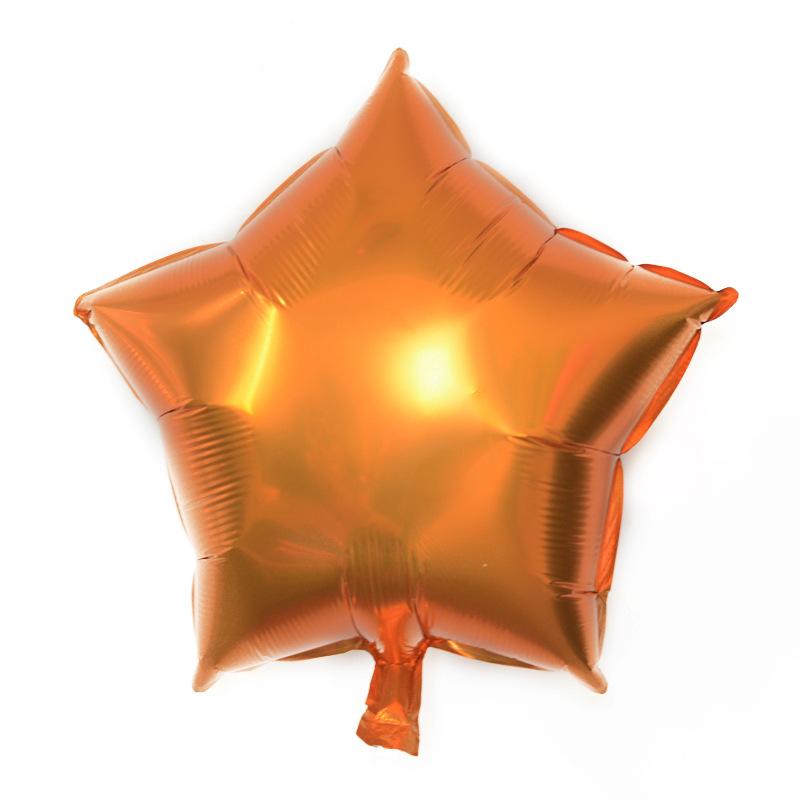 18-Inch Light Version Of Pentagram Aluminum Film Balloon Solid Color Star Balloon Aluminum Foil Birthday Party Decoration Arrangement