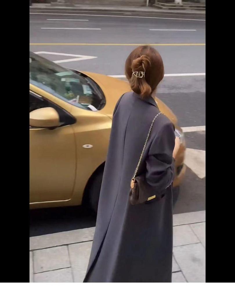 Abrigo Trench de Doble Botonadura de Gama Alta para Mujer de Largo Medio, Colección Primavera/Otoño 2025