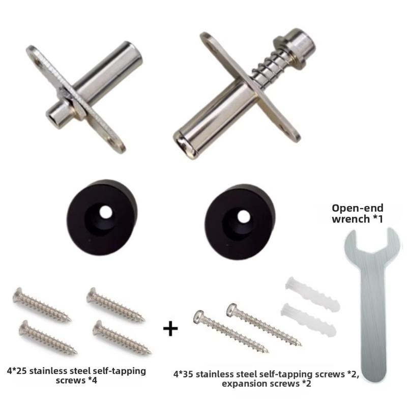 360 Degree Rotation Pivot Hinge Set Adjustable Heavy Duty Anti-Rust for Commercial Space Glass Screen Partition Use