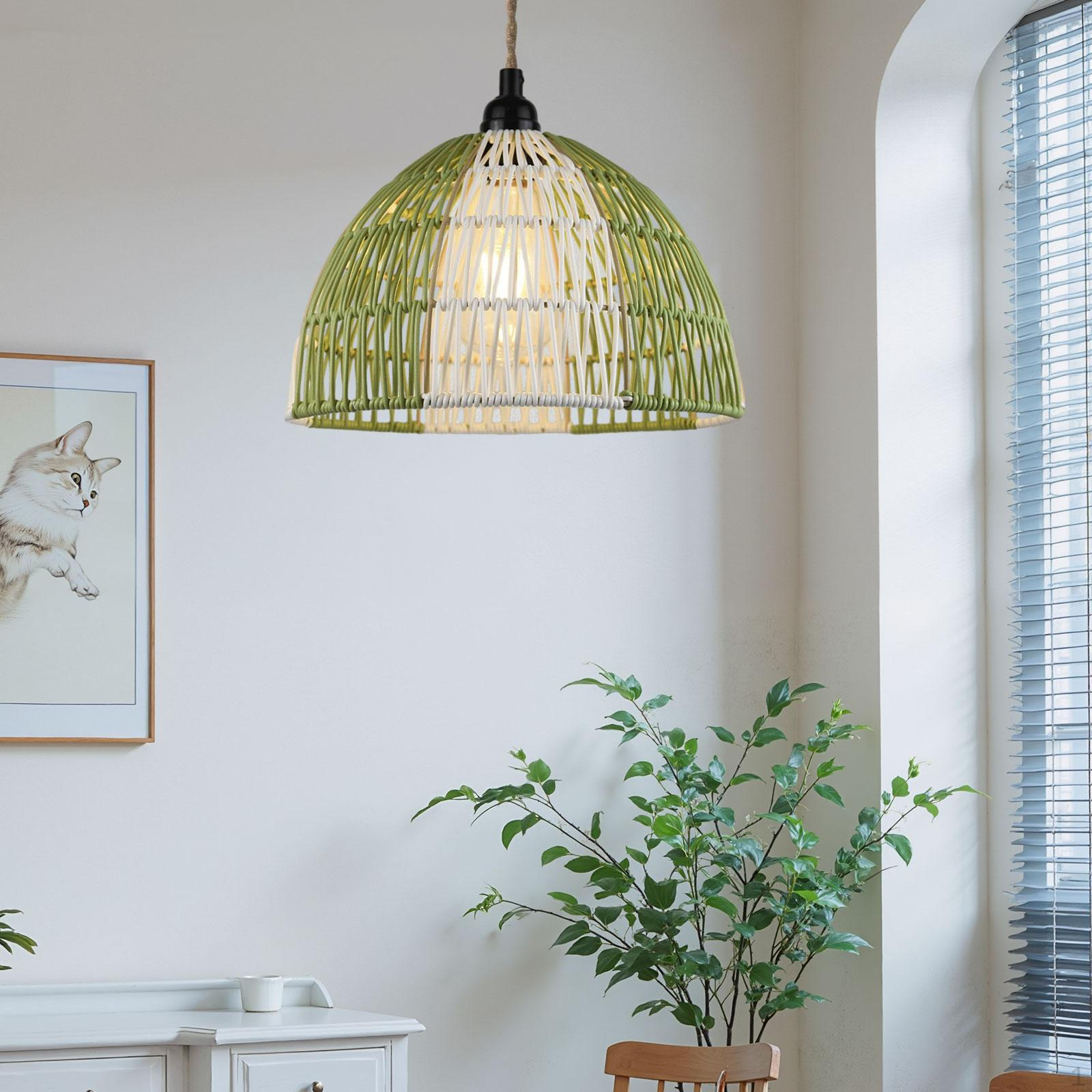 

Woven Lamp Shade Light Cover Rustic Bohemian Decorative Sturdy Lampshade Pendant for