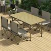 Draagbare Opvouwbare Camping Tafel & Stoelen Set met Roltafel en Visstoel