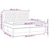 VidaXL Slat Bed Base with Mattress and LED, Upholstered Bed with Headboard, Double Bed, Adult Bedroom Bed, 3135142