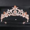Rose Gold Color Crystal Tiaras And Crowns Rhinestone Prom Princess Diadem Wedding Bridal Hair Accessories Jewelry Crown Tiara