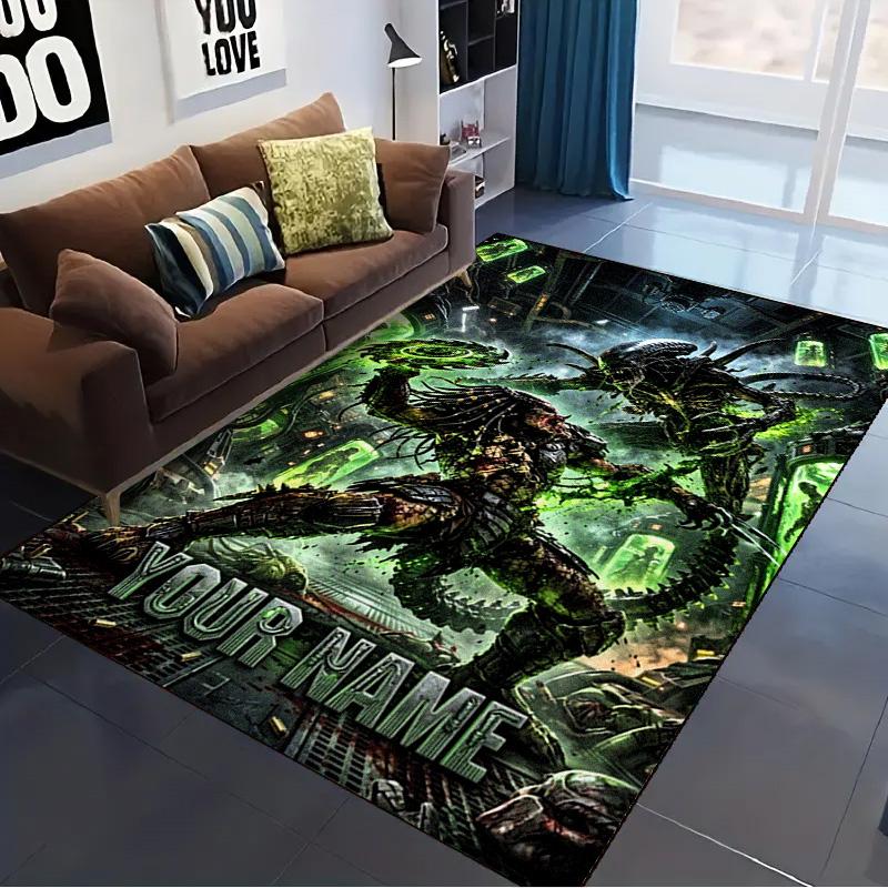 Name Custom Aliens Carpet Rug for Living Room Bedroom Home Sofa Decoration,Kids Play Non-slip Floor Mat