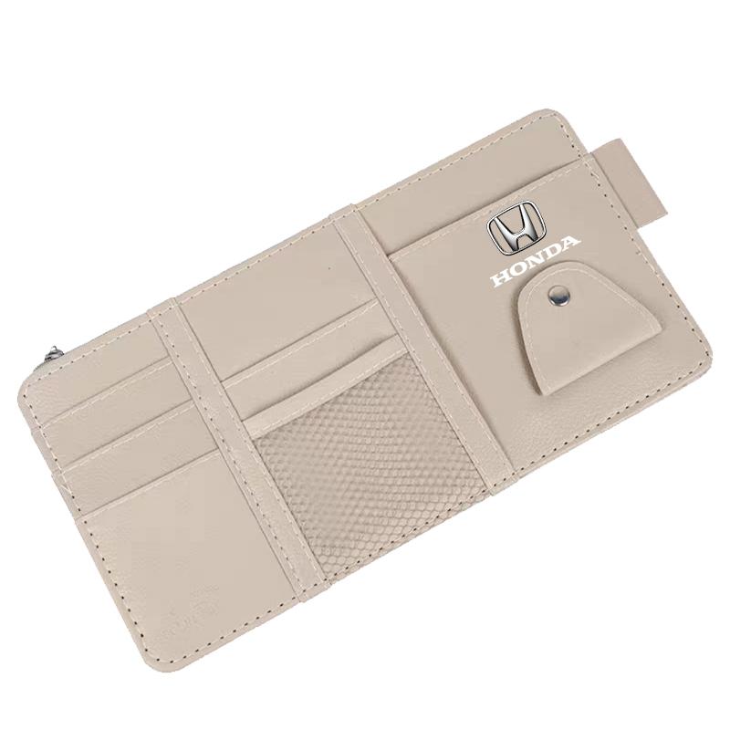 Car Sun Visor Point Type Multi-function Storage Bag Car Accessories For Honda Fit Mugen Insight Type S R VTEC Modulo Vezel RR Si