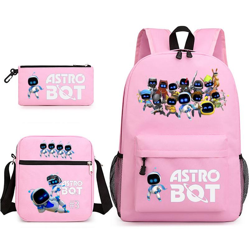 3-delige Schoolrugzakset voor Studenten Grote Capaciteit Oxford Stof Schooltas met Schouderband en Etui 3-piece school bag set