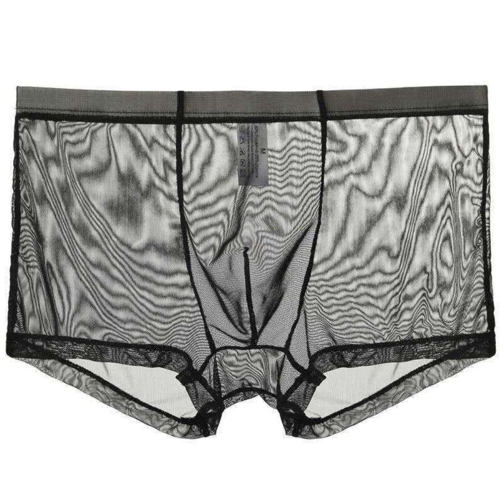 Sexy Briefs Transparent Boxers Low-waist Gauze Male Panties Fashion Men's Underwear