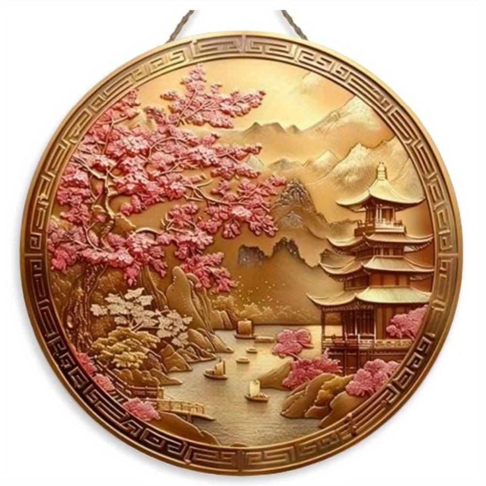 

1 шт. 2d плоский круглый деревянный знак - 20 см, старинный стиль и красивое художественное украшение подарок, подходит для отеля, бара, клуба, домашнего настенного украшения 20cm*20cm