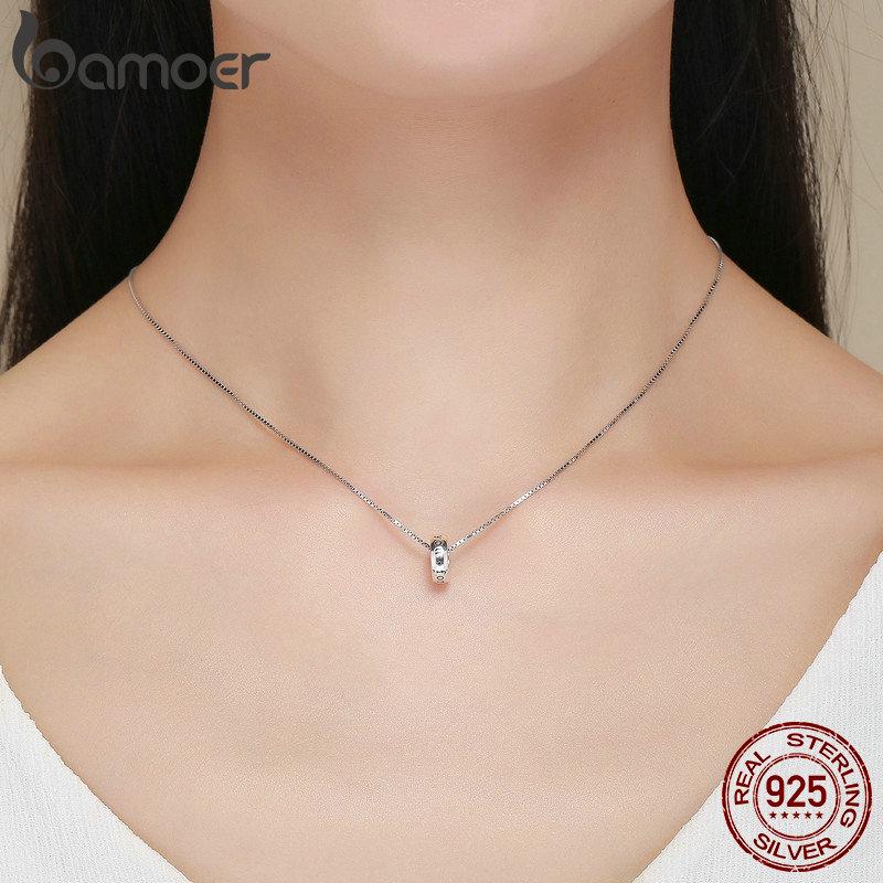 BAMOER Romantic New 925 Sterling Silver I Love You Forever Engrave Dištančné korálky vhodné na náramok Charm