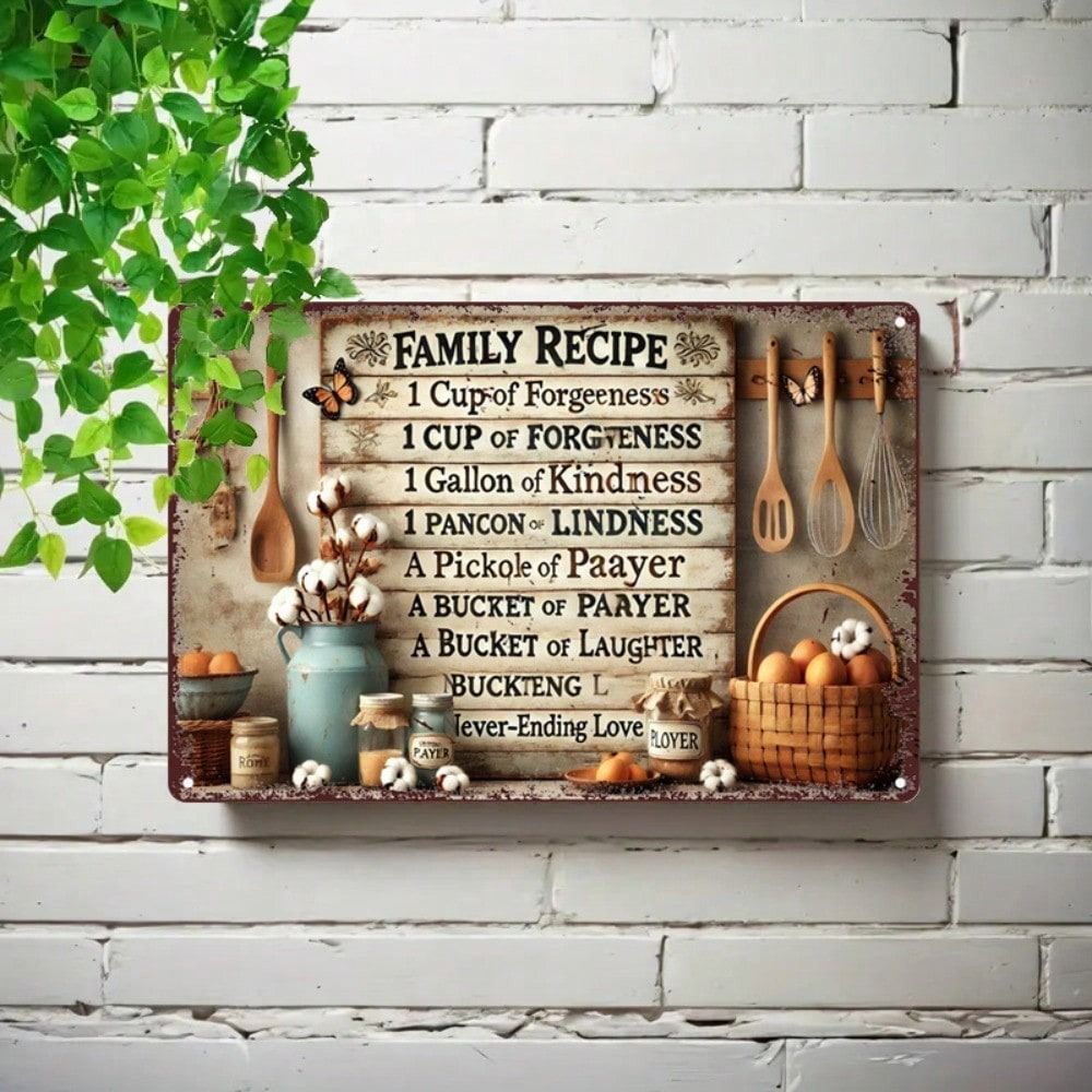 

Retro Metal Sign Kitchen Decor, Vintage Tin Poster for Living Room Bar Wall Art