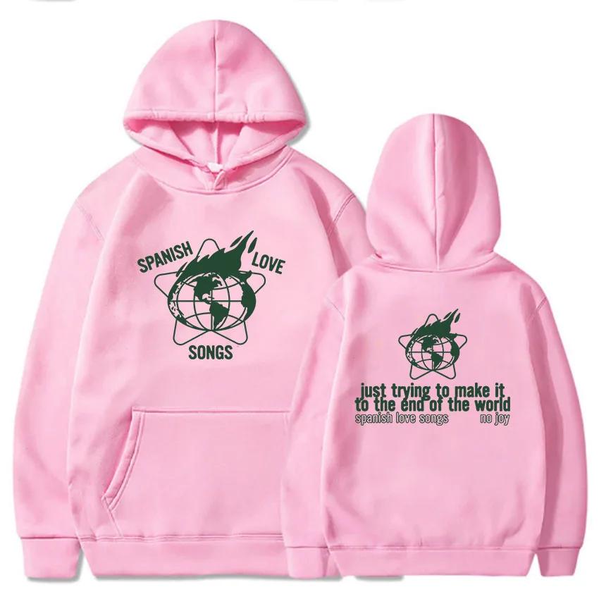 Felpe grafiche No Joy Spagnolo No Joy Felpe Harajuku Donna Inverno Felpe con cappuccio Stampate Roupas Femininas Ragazze