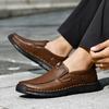 New Handmade Leather Men Shoes Casual Comfortable Men Loafers Slip On Leather Shoes Men Flats Hot Sale Outdoor Walking Shoes