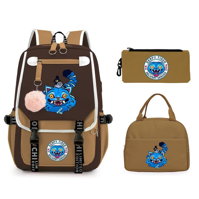 The Witch Hunter Girl Group Has the Same Peripheral Cartoon Korean Version Schoolbag Set, Cross-border Campus Trend, Primary and Secondary School
