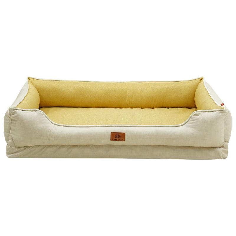 Dog Bed Autumn Winter Thickening Warmth Square Dog Sofa Beds Soft Removable Wave Sponge Pad Pet Dogs Accessories