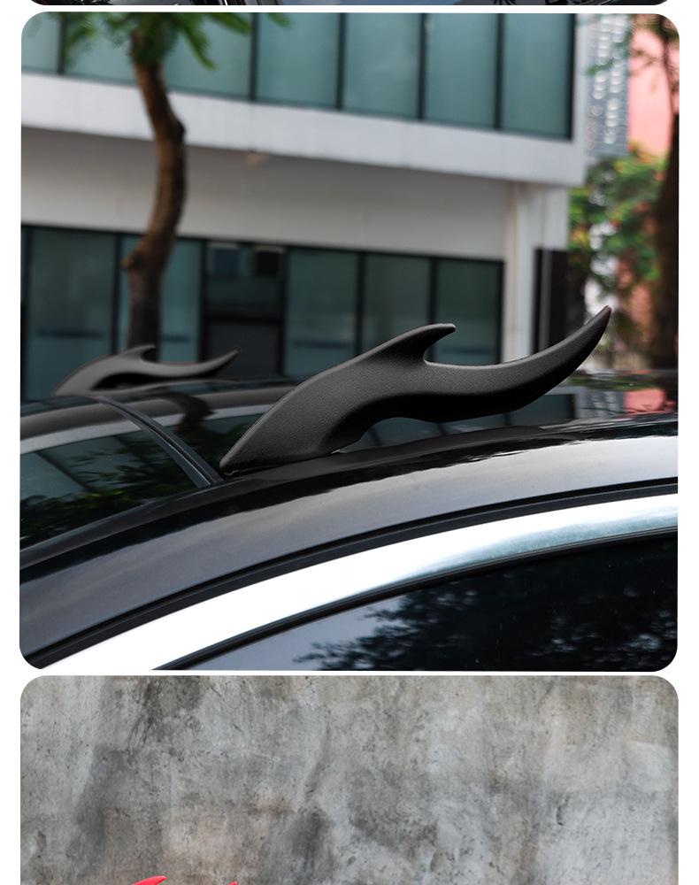 Universal Dragon Horn Car Roof Decoration: Creative Sedan Exterior Light Flow Fin Modification