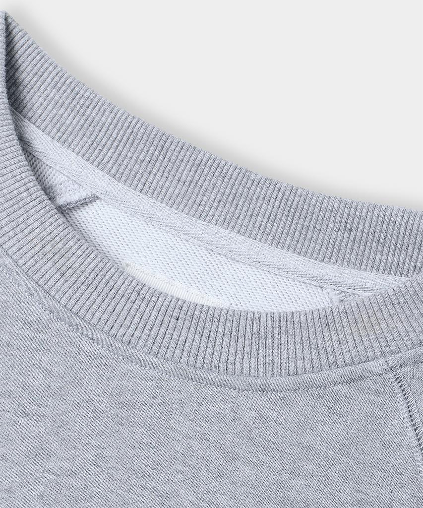 Dimiteulibeullaeg Four Seasons Essentials Sweatshirt_Crop Melange