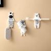Flexible Animal-Shaped Adhesive Hooks - Cartoon Design, Traceless, and Multi-Functional for Kitchen Storage