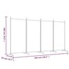 VidaXL Cloison de Séparation 4 Panneaux Séparateur de Pièce Pliable Diviseur Écran d'Intimité Paravent Décoration Salon 350264