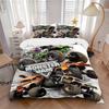 Monster Jam Extreme Action Print 3Pcs Bedding Set,Duvet Cover with 2 Bedro,Pillowcase Home Birthday Gift