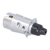 7pin Electric Trailer Plug Truck Interface RV Power Cord Socket Waterproof 12VDC Silver for European Cars