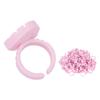 100pcs Disposable Lash Glue Holder Ring Cup Eyelash Extensions Quick Blossom Cups