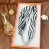 Silk scarf women's spring, autumn and summer new fashion neck protection decoration long necklace type magnetic buckle scarf small scarf