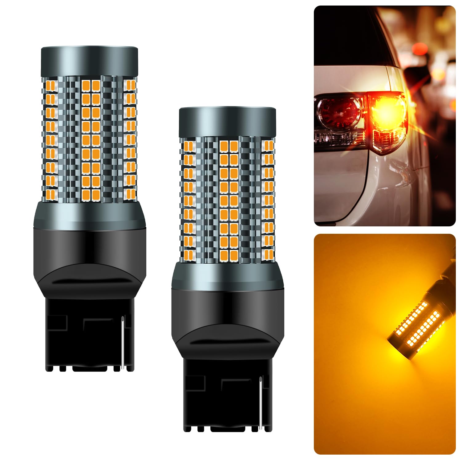 

Chemini T20 LED Turn Signal, 12 V - 24 V, Genuine Amber, W21W LED, T20 оранжевый