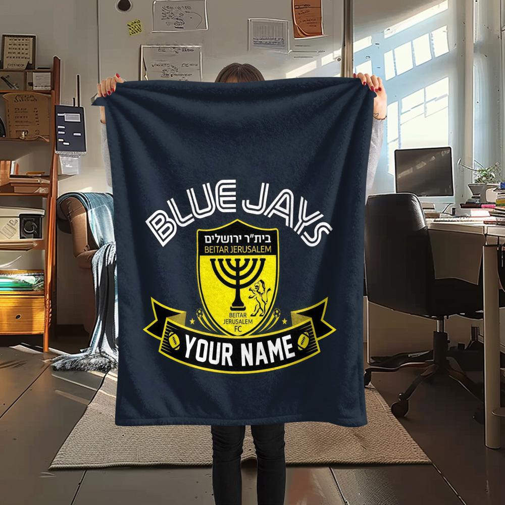 Custom Name Beitar Jerusalem Flannel Blanket, High Quality Comfortable for All Seasons, Home Decor, Warmth and Comfort