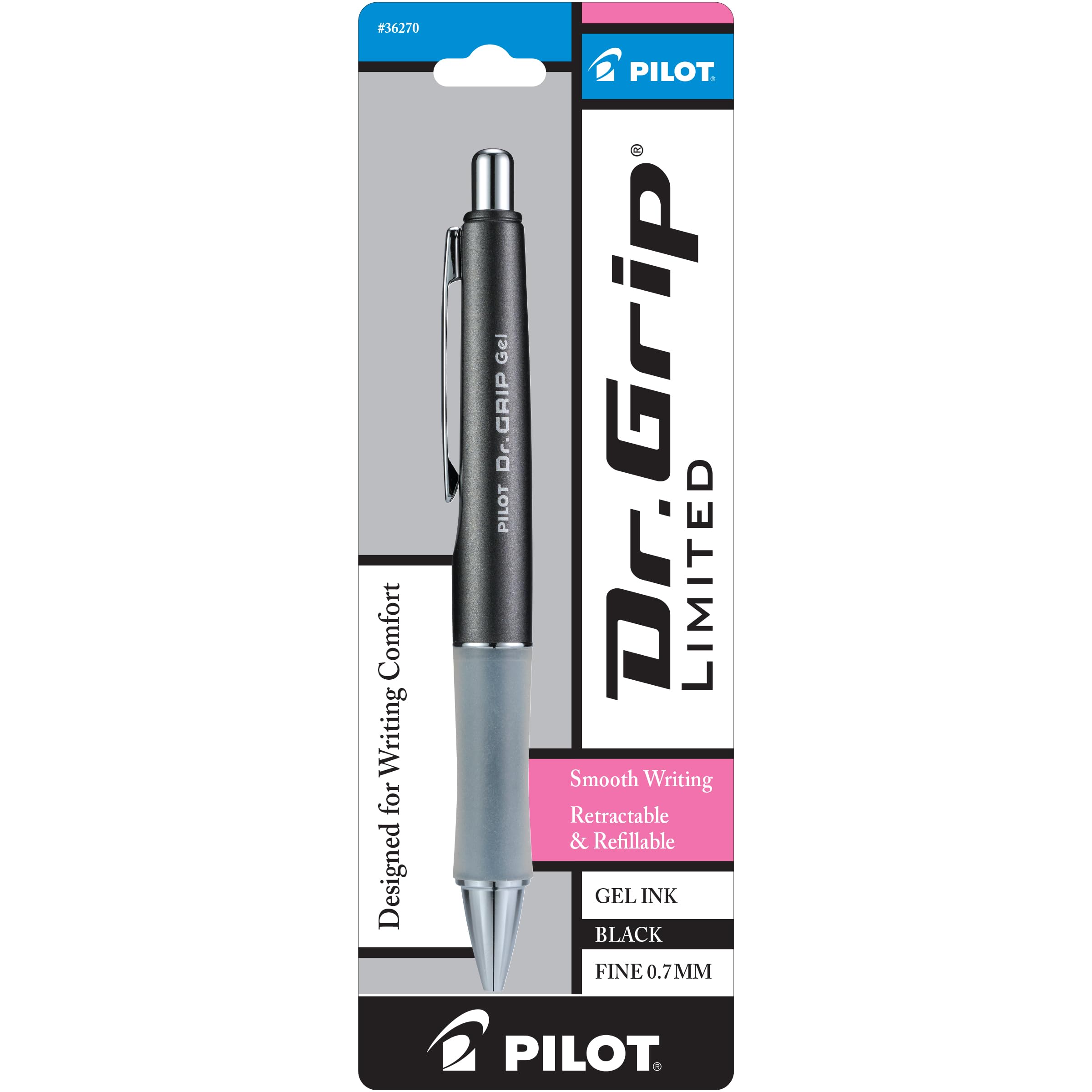 

Pilot Grip Gel Ink Ballpoint Limited Charcoal Gray [Imported] Dr. Pen, Edition, Black, 0.7mm (Fine Tip),