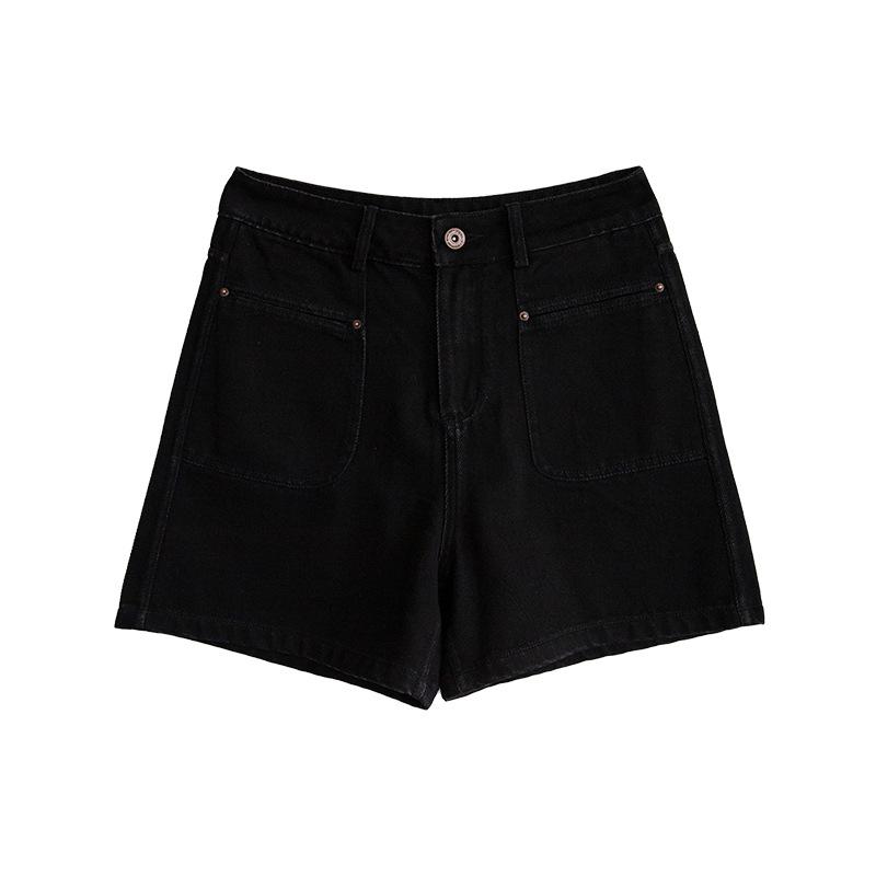Classic Style High-Waist Denim Everyday Shorts Womens Latest Summer Pouch Hip Spice Girls Elastic Slim A-shaped Pants