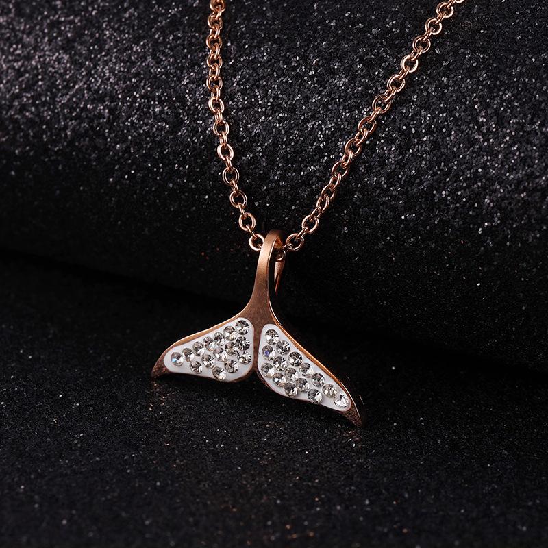 Titanium Steel Rose Gold Collarbone Necklace