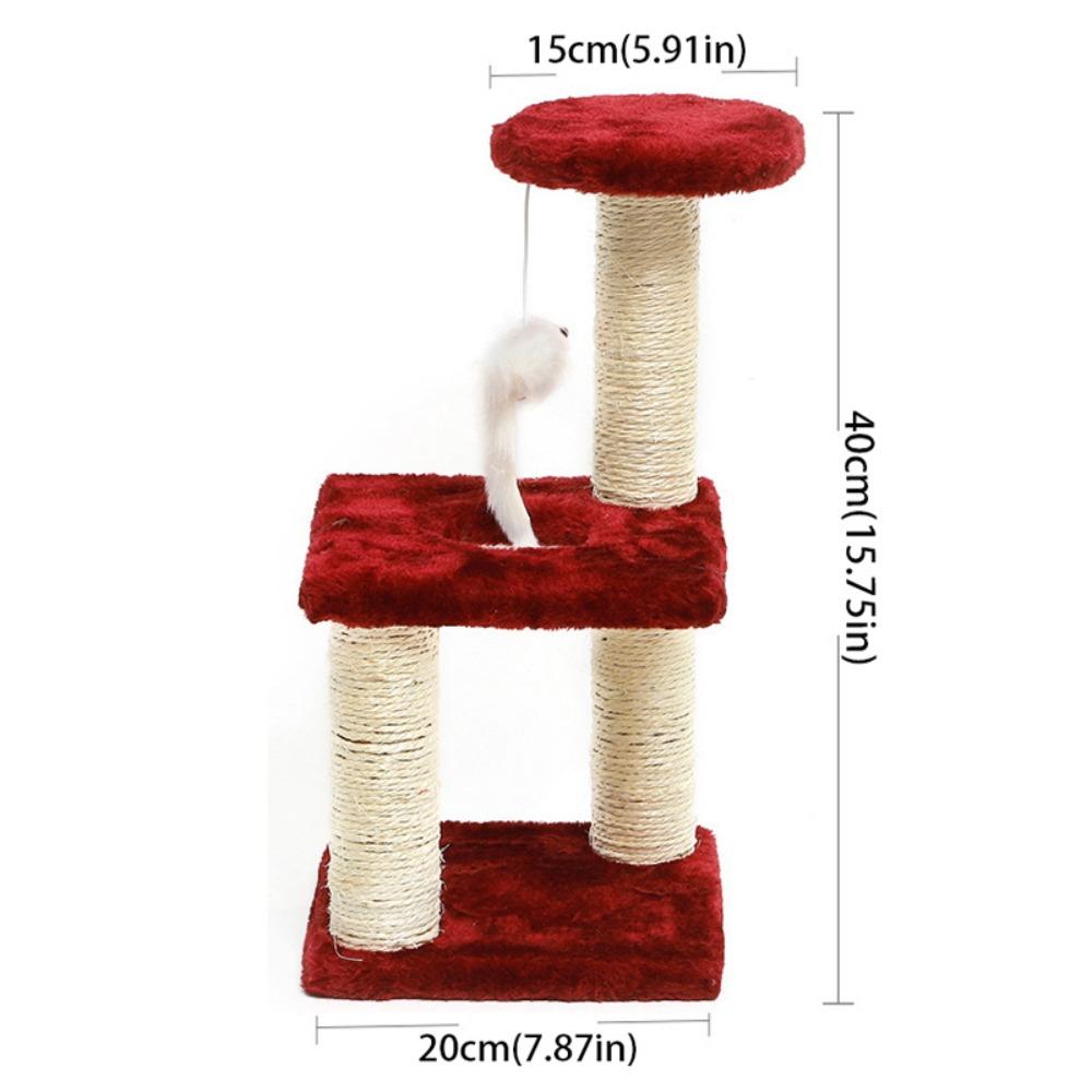 Three Pillars Cats Scratching Post 3-Layers Cat Trees Towers Toy Pet Furniture  Grind Claw