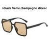 New fashion sunglasses women's square sunglasses plain and versatile ins simple classic sunglasses