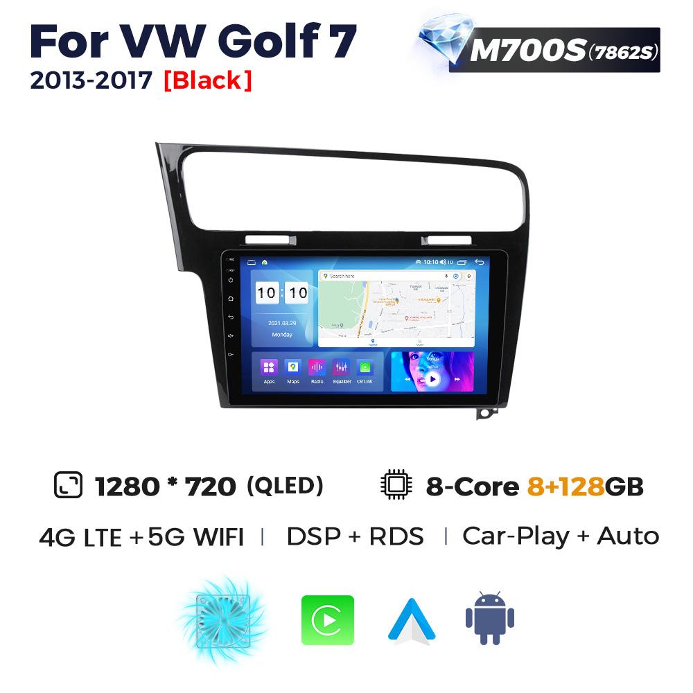 Navifly 2 Din Android Autoradio 10 Zoll Für Volkswagen VW Golf 7 2013-2017 Kabelloses Carplay Auto Multimedia Video Player DSP RDS