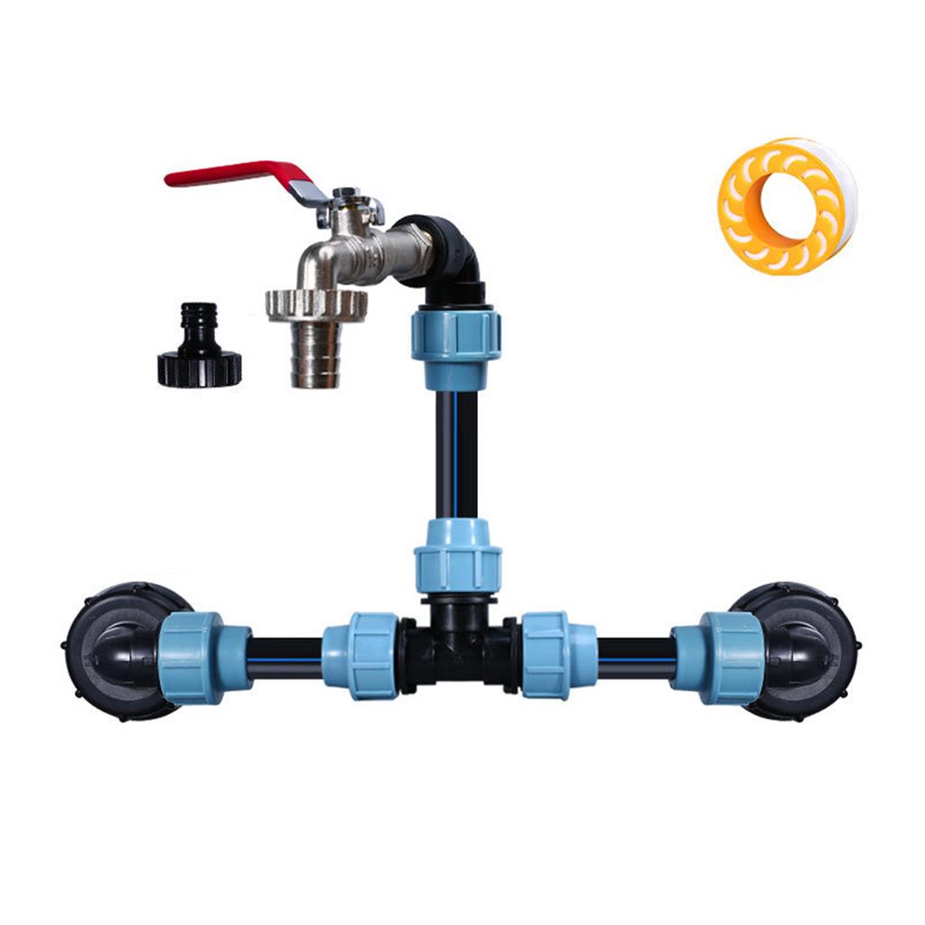Gravity Flow IBC Connection Set Heavy Duty IBC Tank Stacking System No Pump Required Weatherproof Installation for Home