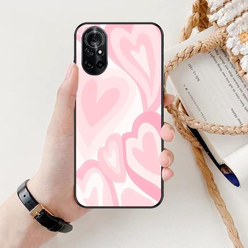Cool Liquid Heart Phone Case For Honor 70 50 20 7S X9 X8 X7 Magic 4 3 Pro Soft Black Phone Cover