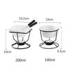140ML Cheese Chocolate Melting Ceramic Mug European Candle Cup Heating Food Ceramic Mug with Fork Creative Coffee Mug Tableware