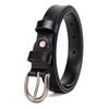 Women'S Belt Thin First Layer Cowhide Casual Hand-Polished Pin Buckle Belt Retro Leather Belt