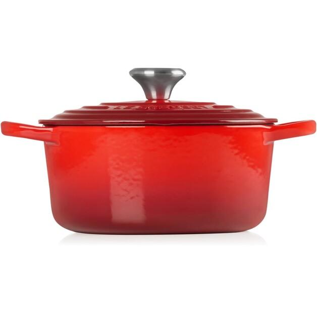 Чугунная жаровня Le Creuset Signature круглая 18 см вишнево-красная 1,8 л (21177180602430)