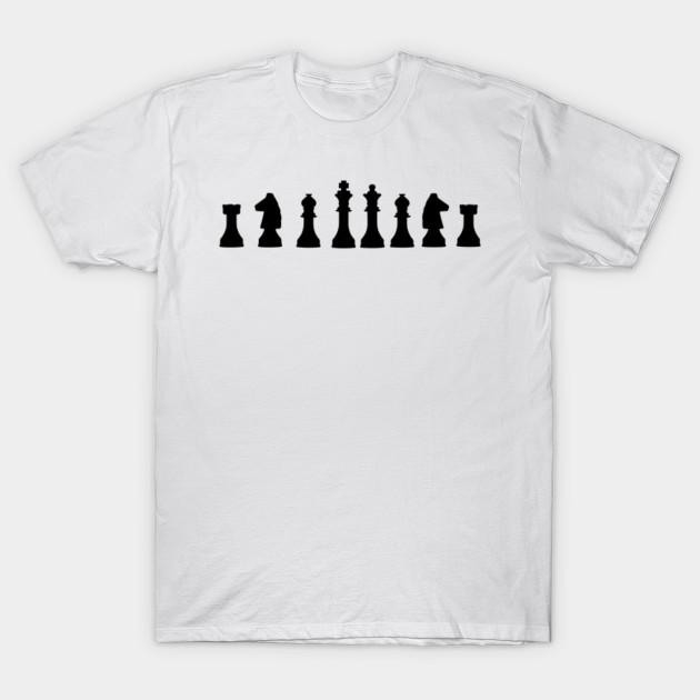 New Fashion Men T Shirt Limited Edition Exclusive Chess Pieces Lineup Print Short Sleeve Tops Tees Casual